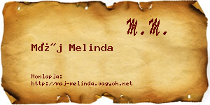 Máj Melinda névjegykártya