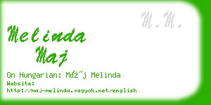 melinda maj business card